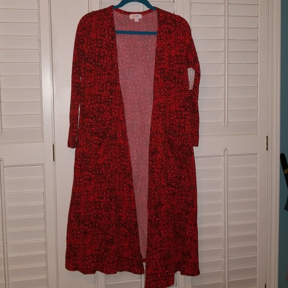 NWT Lularoe Sarah - Red and Black Pattern
